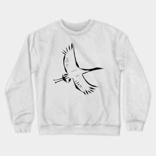 Crane in Flight Crewneck Sweatshirt